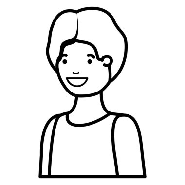 Genç çocuk avatar karakter vektör çizim tasarımı