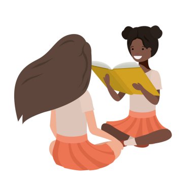 kitap okumak oturan genç öğrenciler kız