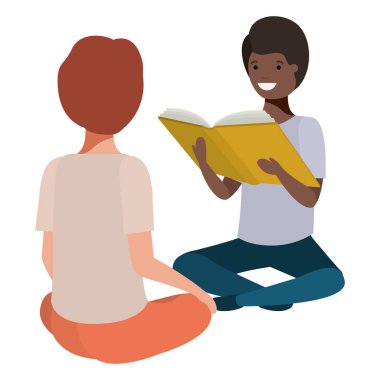 kitap okumak oturan genç erkek