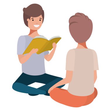 kitap okumak oturan genç erkek