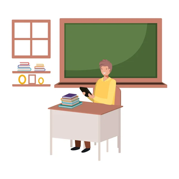 Učitel ve třídě — Stockový vektor