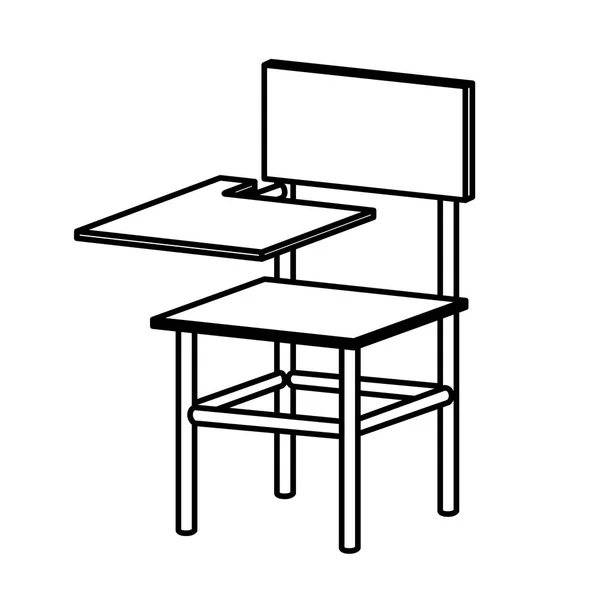 Cadeira de escola ícone isolado — Vetor de Stock