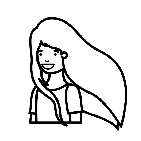 Adolescent fille avatar personnage — Image vectorielle