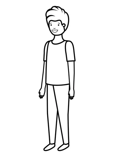 Genç çocuk avatar karakter — Stok Vektör