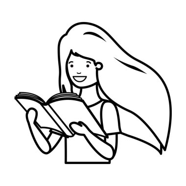 genç öğrenci kız okuma kitabı