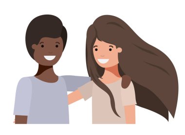friendly teenagers ethnicity couple characters