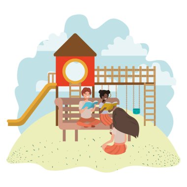 bir grup insan bahçesi avatar karakter