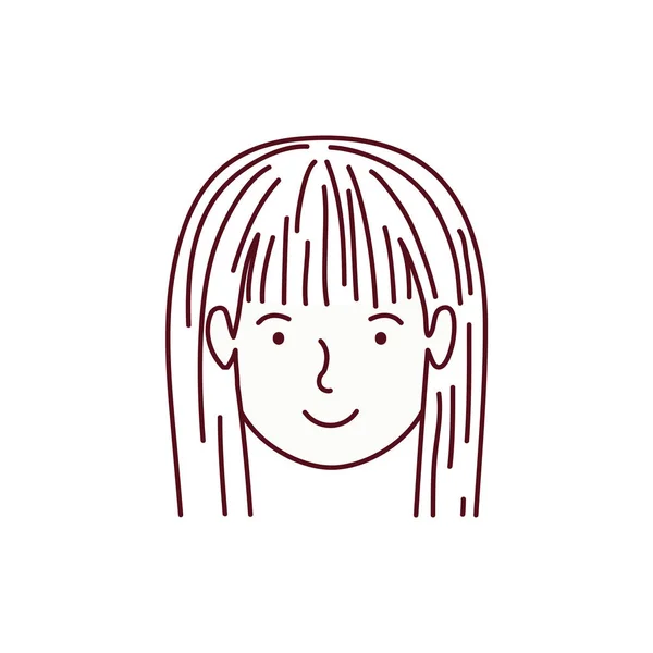 Hlava ženy avatar charakteru — Stockový vektor