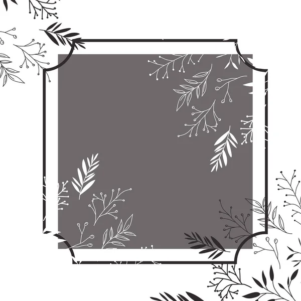 çerçeve çiçek izole simgesiyle