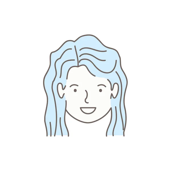 Kopf der Frau Avatar-Charakter — Stockvektor