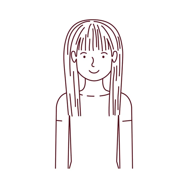 Ung kvinna avatar character — Stock vektor