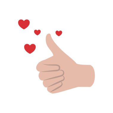 onaylı el ile izole kalp simgesi