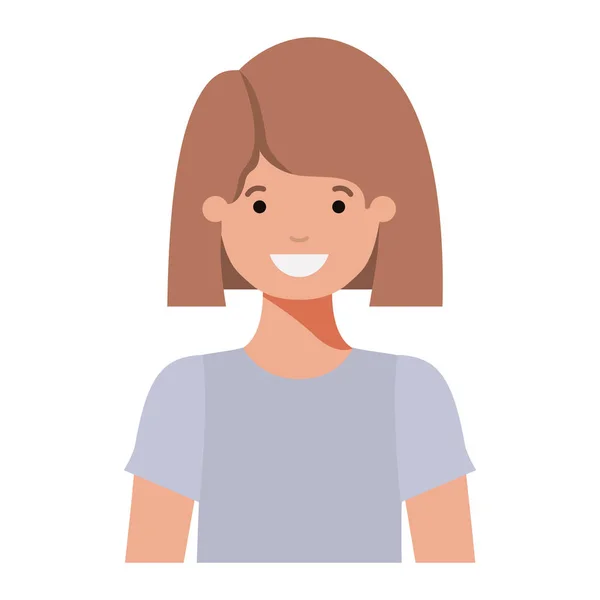 Adolescent fille avatar personnage — Image vectorielle