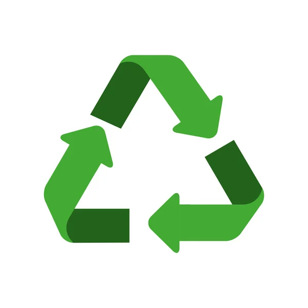 Recycling-Pfeile Symbol isoliert Symbol — Stockvektor