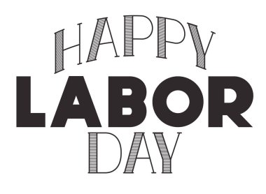 mutlu İşçi Bayramı etiket izole simgesi