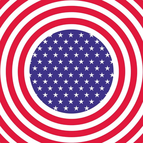 Drapeau américain motif fond icône isolée — Image vectorielle