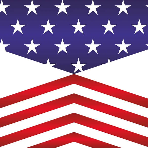 American flag pattern background isolated icon — Stockový vektor