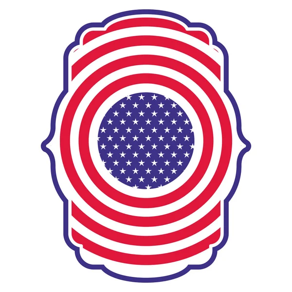 American shield isolated icon — Stock Vector