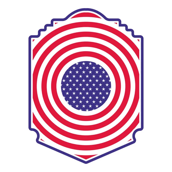 Geïsoleerde pictogram van Amerikaanse schild — Stockvector