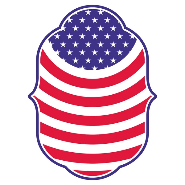 Американський щит ізольована ікона — стоковий вектор
