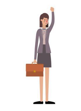 Genç kadın icra avatar karakter kadar el ile