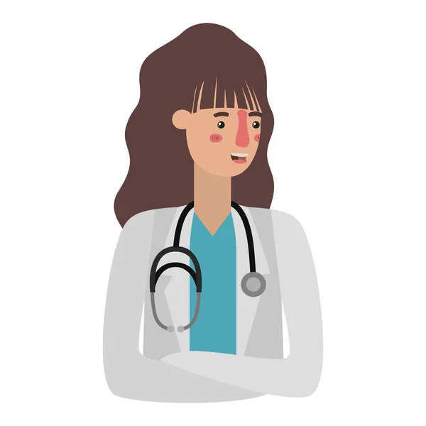 Young woman doctor avatar character — Stockvector