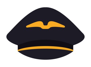 şirin pilot şapkası izole simgesi