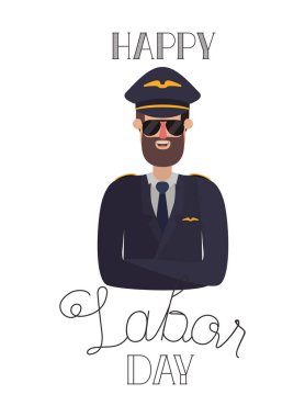 adam pilot İşçi Bayramı avatar karakter kutluyor