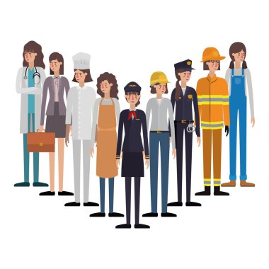 profesyoneller avatar karakter grubu