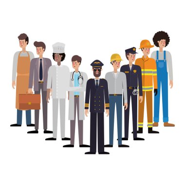 profesyoneller avatar karakter grubu