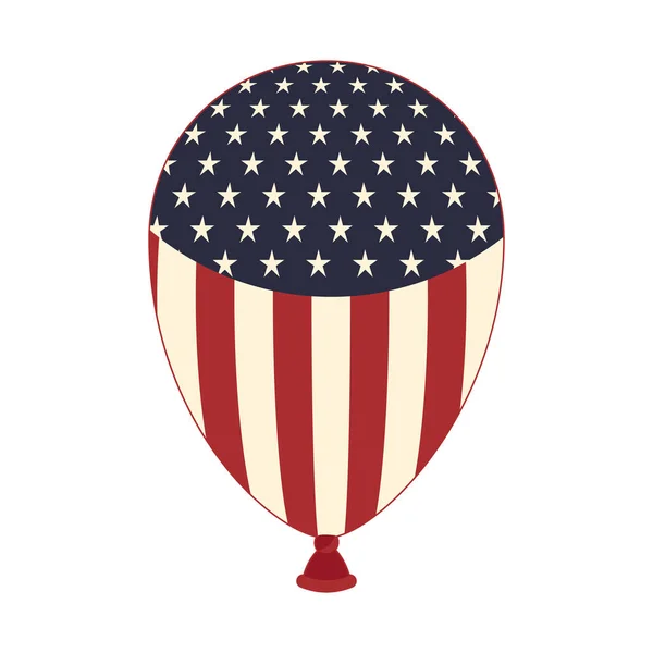 Balloons with the united states flag — Stock Vector