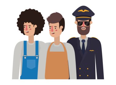 profesyoneller avatar karakter grubu