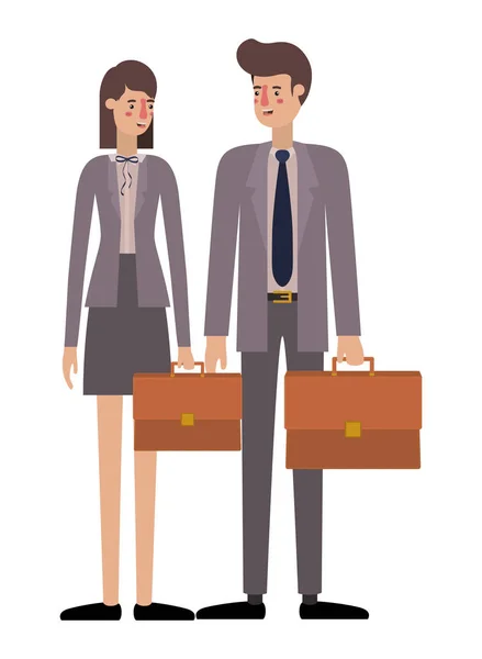 Empresários casal avatar personagem — Vetor de Stock