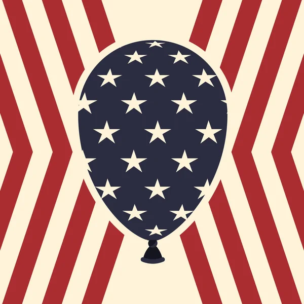 미국 국기 풍선 아이콘 배경 패턴 — 스톡 벡터