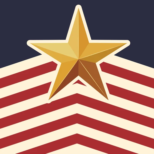 Amerikansk flagg mönster bakgrund med stjärnikon — Stock vektor