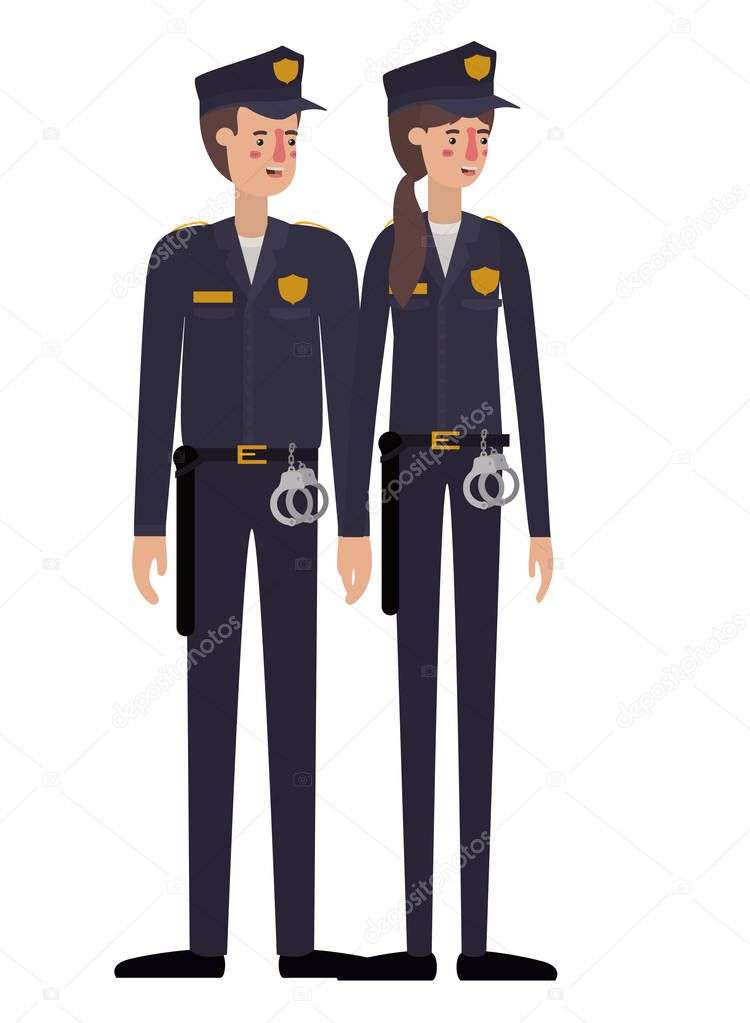 couple of police avatar character