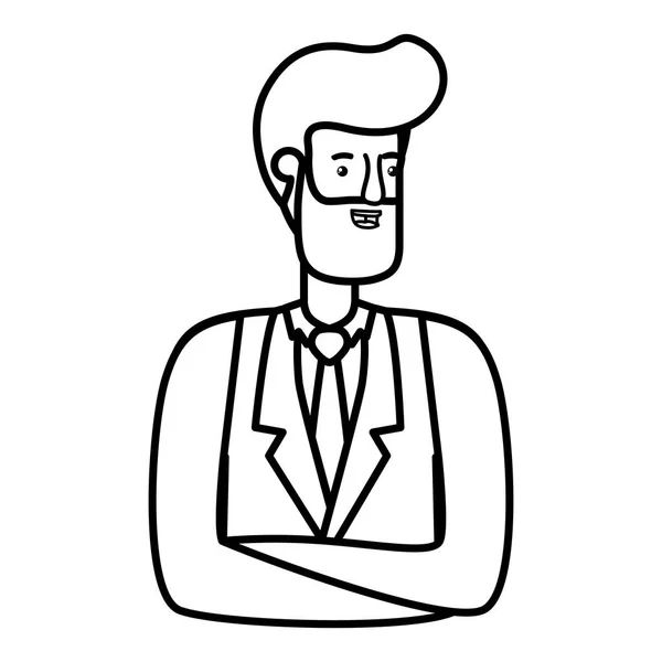 Joven hombre de negocios carácter avatar — Vector de stock