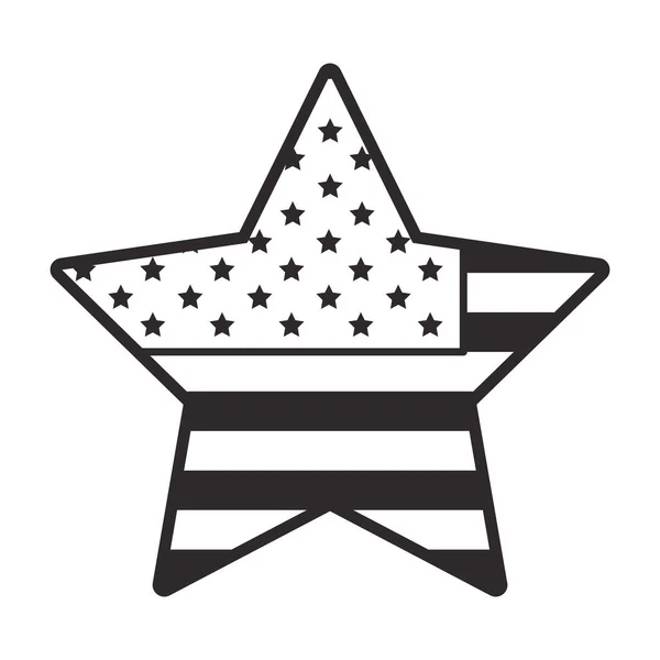 Estrella americana icono aislado emblemático — Vector de stock