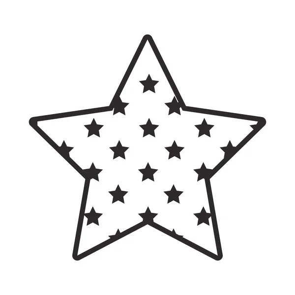 Estrella americana icono aislado emblemático — Archivo Imágenes Vectoriales