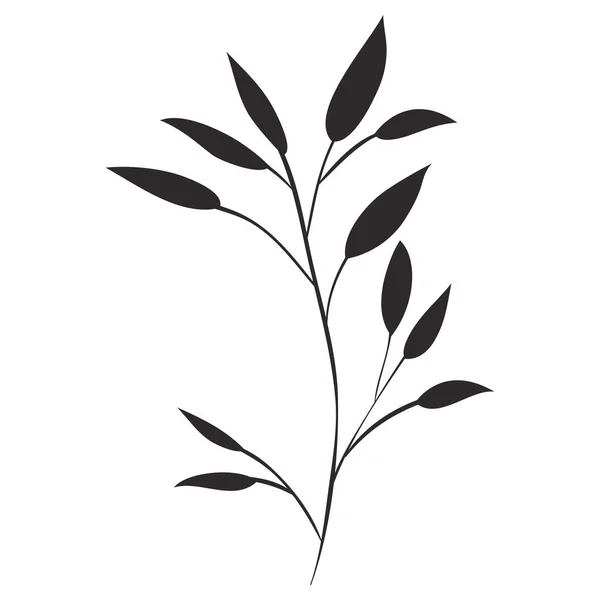 Mooie blad plant pictogram — Stockvector