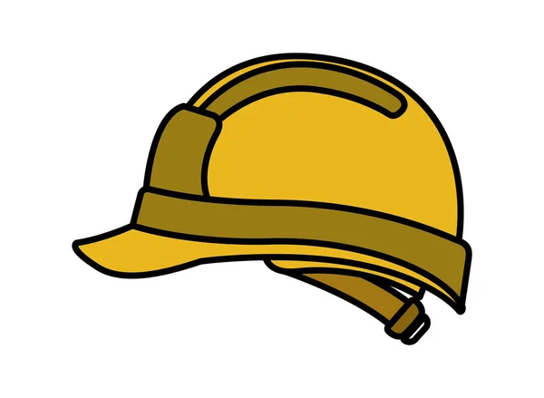 Cute builder helmet isolated icon — Stock Vector