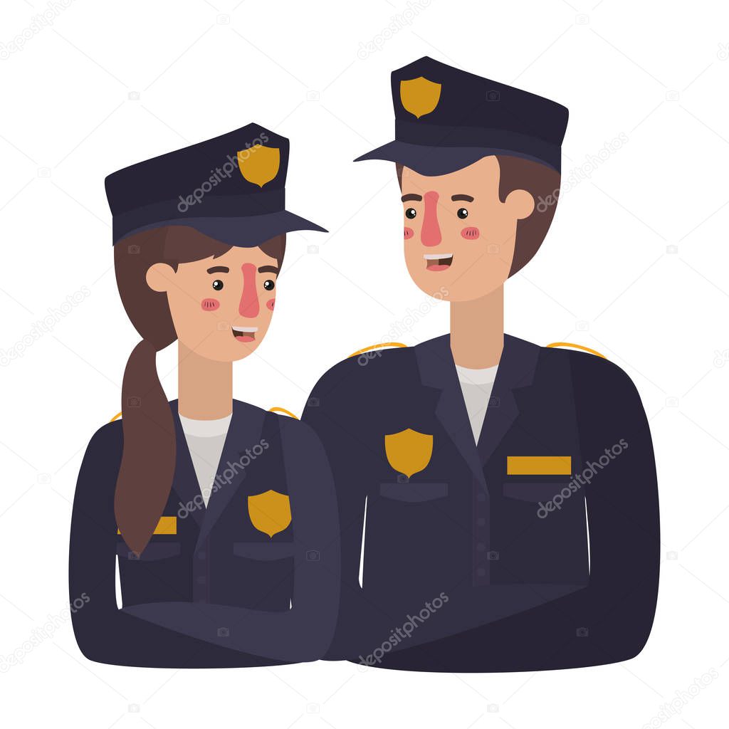couple of police avatar character