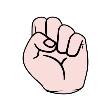 kavga sinyali izole simgesinde el