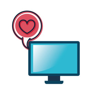 bilgisayar ekran nesneleri izole simgesiyle