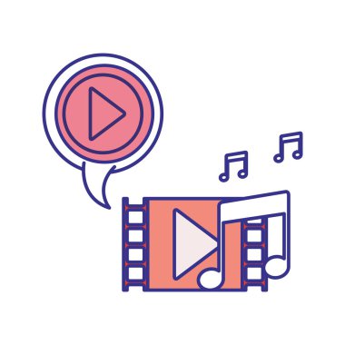 Müzik Not konuşma balonu izole simgesinin ile