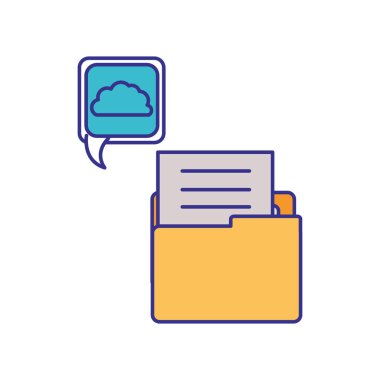 nesneleri izole simgesi ile klasör