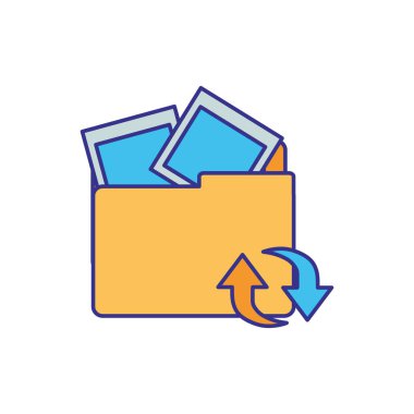 nesneleri izole simgesi ile klasör