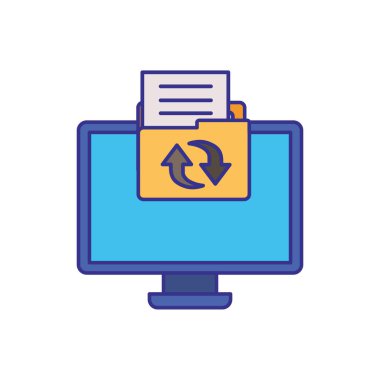 bilgisayar ekran nesneleri izole simgesiyle