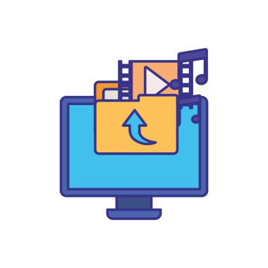 bilgisayar ekran nesneleri izole simgesiyle