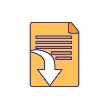 dosya sayfası izole simgesi